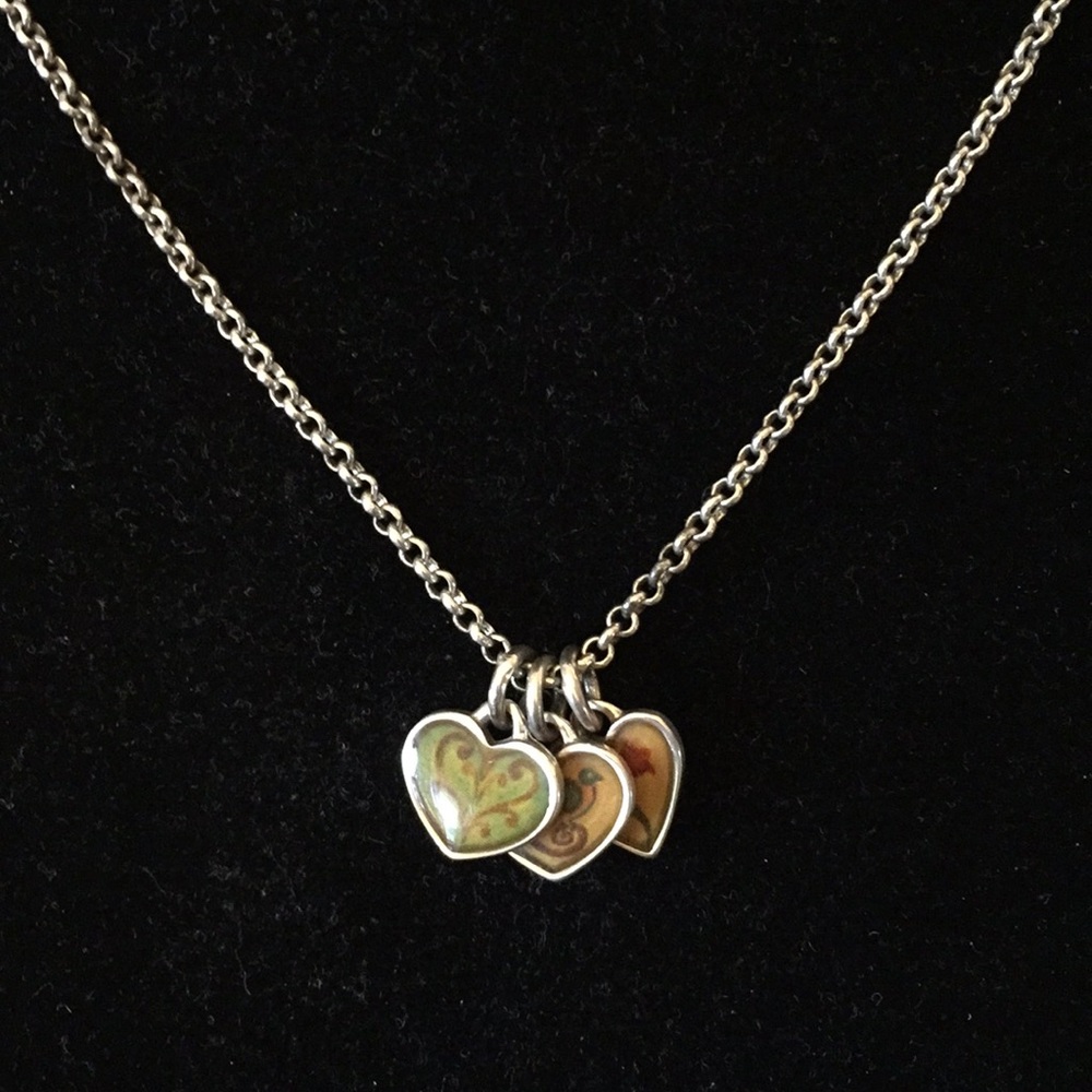 Brighton piccadilly three heart necklace
